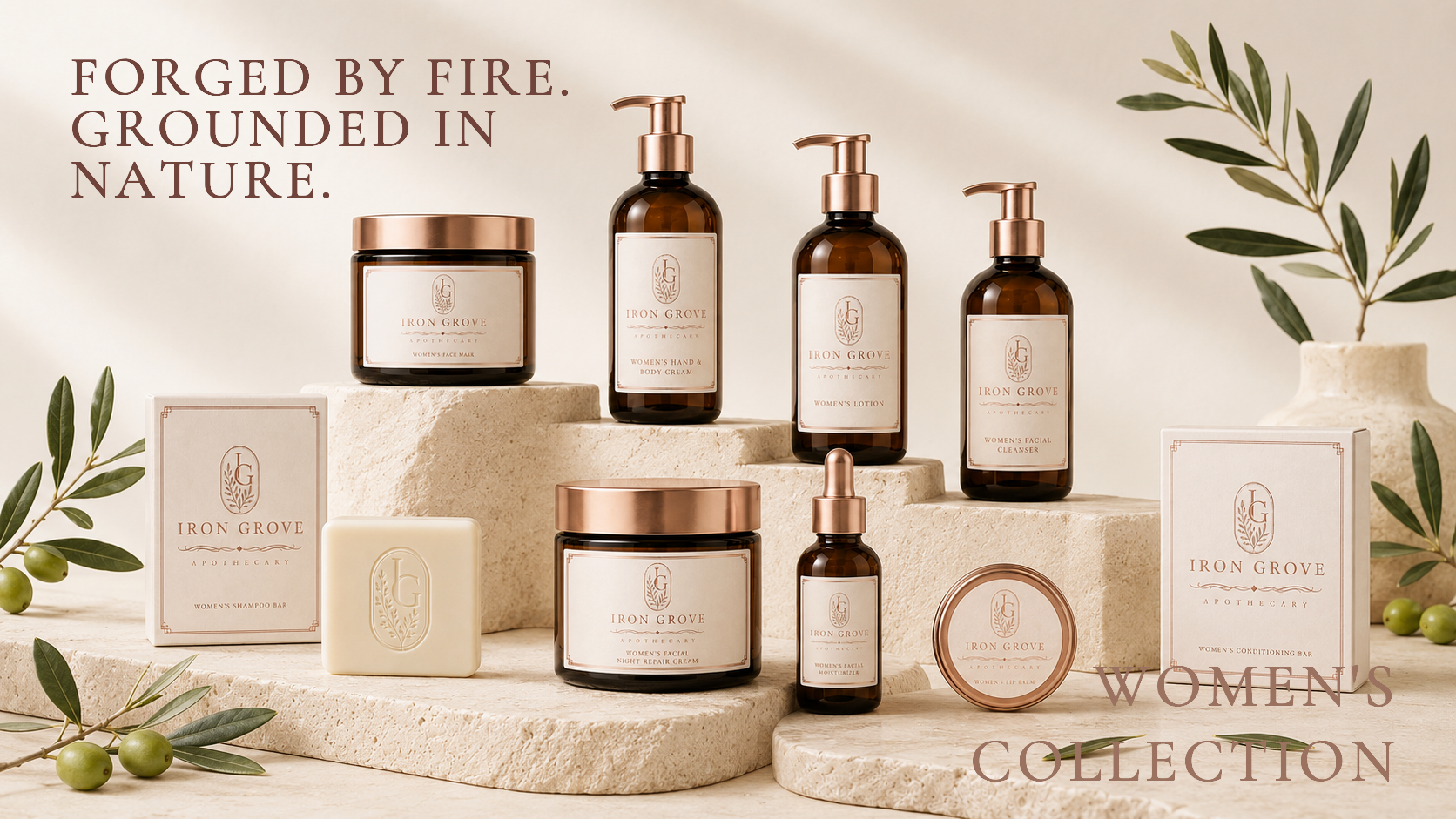 Iron Grove Apothecary Women’s Collection — Forged by Fire. Grounded in Nature.