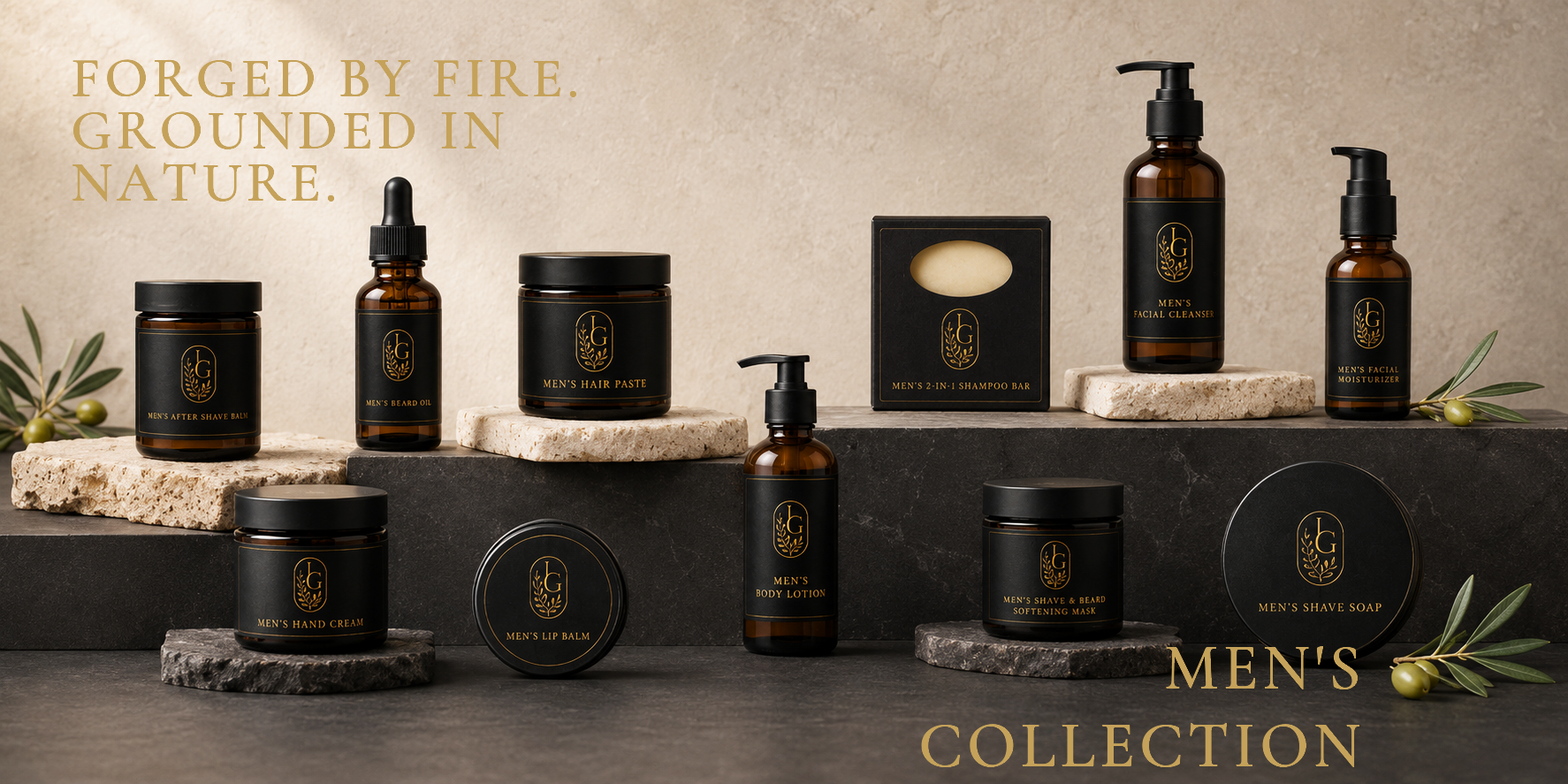 Iron Grove Apothecary Men’s Collection — Forged by Fire. Grounded in Nature.